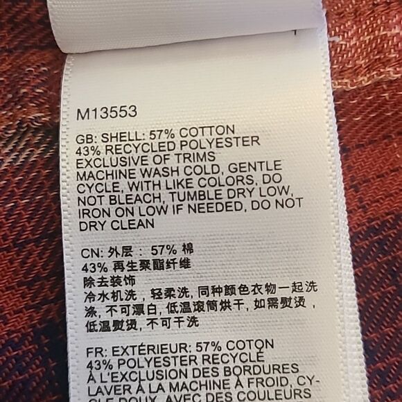 Marmot Fairfax Midweight Flannel Plaid Shirt Color: Red Ochre Size XL - Picture 11 of 13